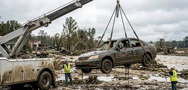 Flood Damaged Car Removal for Cash in Los Angeles 