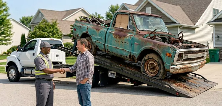 Non-Running Junk Truck Removal in Los Angeles
