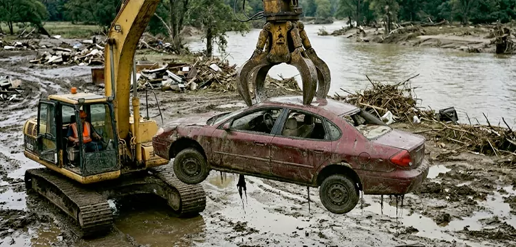 Flood Damaged Junk Car Pick Up for Cash in Los Angeles 