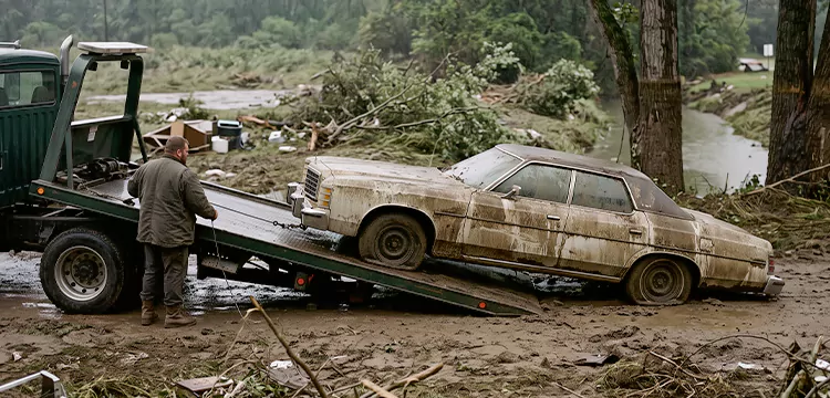 Flood-Damaged Junk Car Disposal in Los Angeles